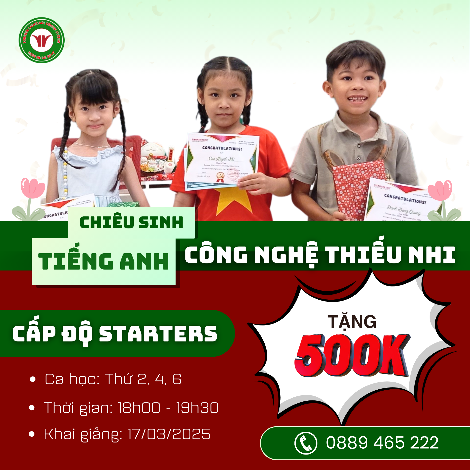 Chiêu sinh TACN thiếu nhi - Cấp độ STARTERS